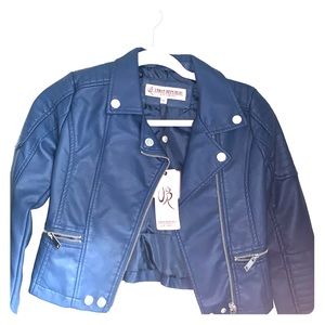 Girls pleather moto jacket
